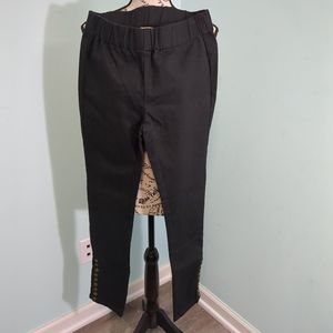 Soft Surroundings Womens METRO Pull On Ankle Pant Elastic Waist black - Size PXS